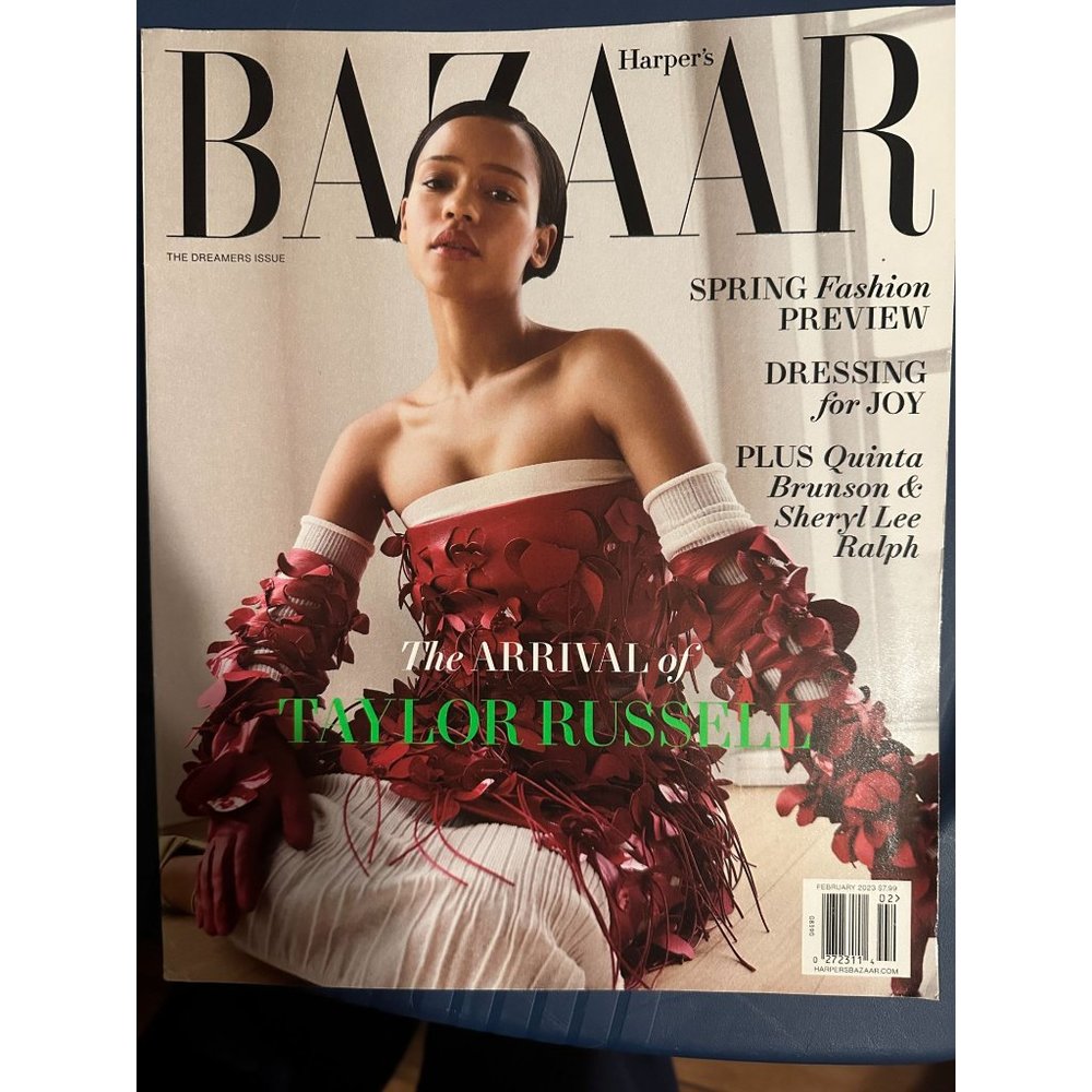 HARPER'S BAZAAR FEBRUARY  2023 TAYLOR RUSSELL
